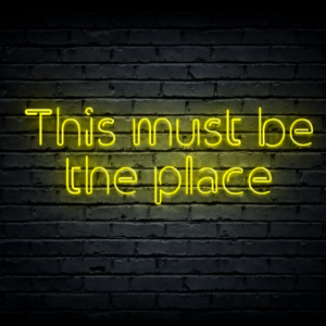 Led neono iškaba „This must be the place“