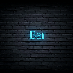 Led neono iškaba „Bar“