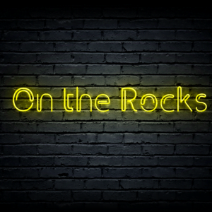 Led neono iškaba „On the Rocks“