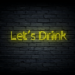 Led neono iškaba “Let’s Drink”