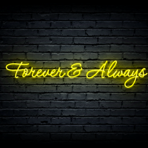 Led neono iškaba „Forever & Always”