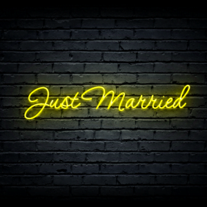 Led neon sign “Just Married”