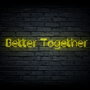 Led neono iškaba „Better Together”