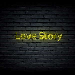 Led neono iškaba „Love Story”