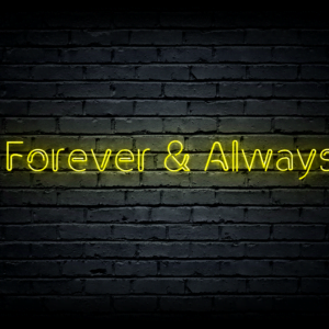 Led neono iškaba „Forever & Always”