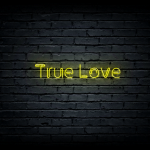 Led neono iškaba „True Love”