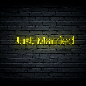 Led neono iškaba „Just Married”