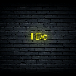 Led neono iškaba „I Do”