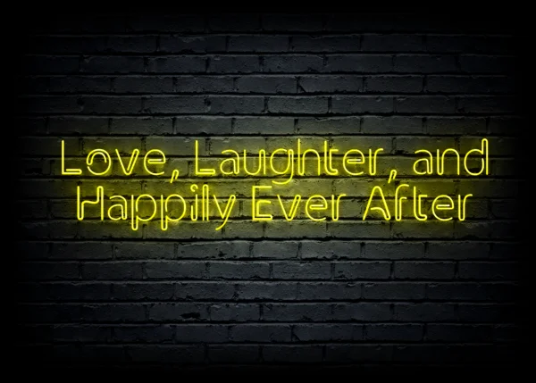 Led neon sign "Love, Laughter, and Happily Ever After"