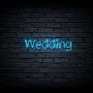 Led neono iškaba „Wedding”