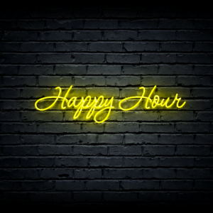 Led neono iškaba „Happy Hour”