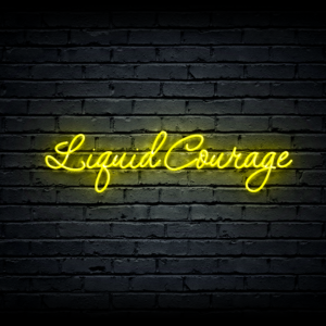 Led neono iškaba „Liquid Courage”