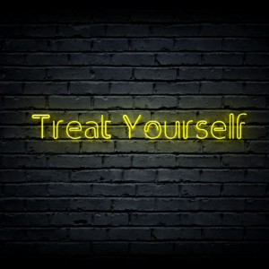 Led neono iškaba „Treat Yourself”