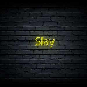 Led neono iškaba „Slay”