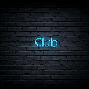 Led neono iškaba „Club”