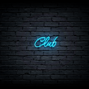 Led neono iškaba „Club”