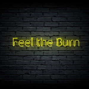 Led neono iškaba „Feel the Burn”