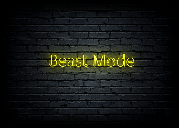 Led neono iškaba "Beast Mode"