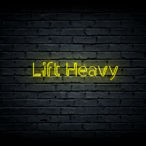 Led neono iškaba „Lift Heavy”