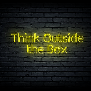 Led neono iškaba „Think Outside the Box”