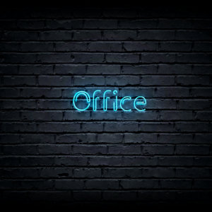 Led neono iškaba „Office”