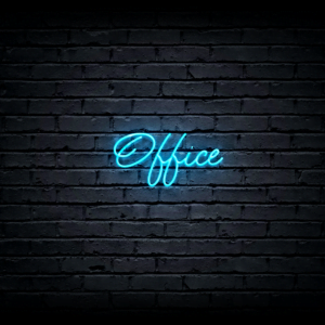 Led neono iškaba „Office”