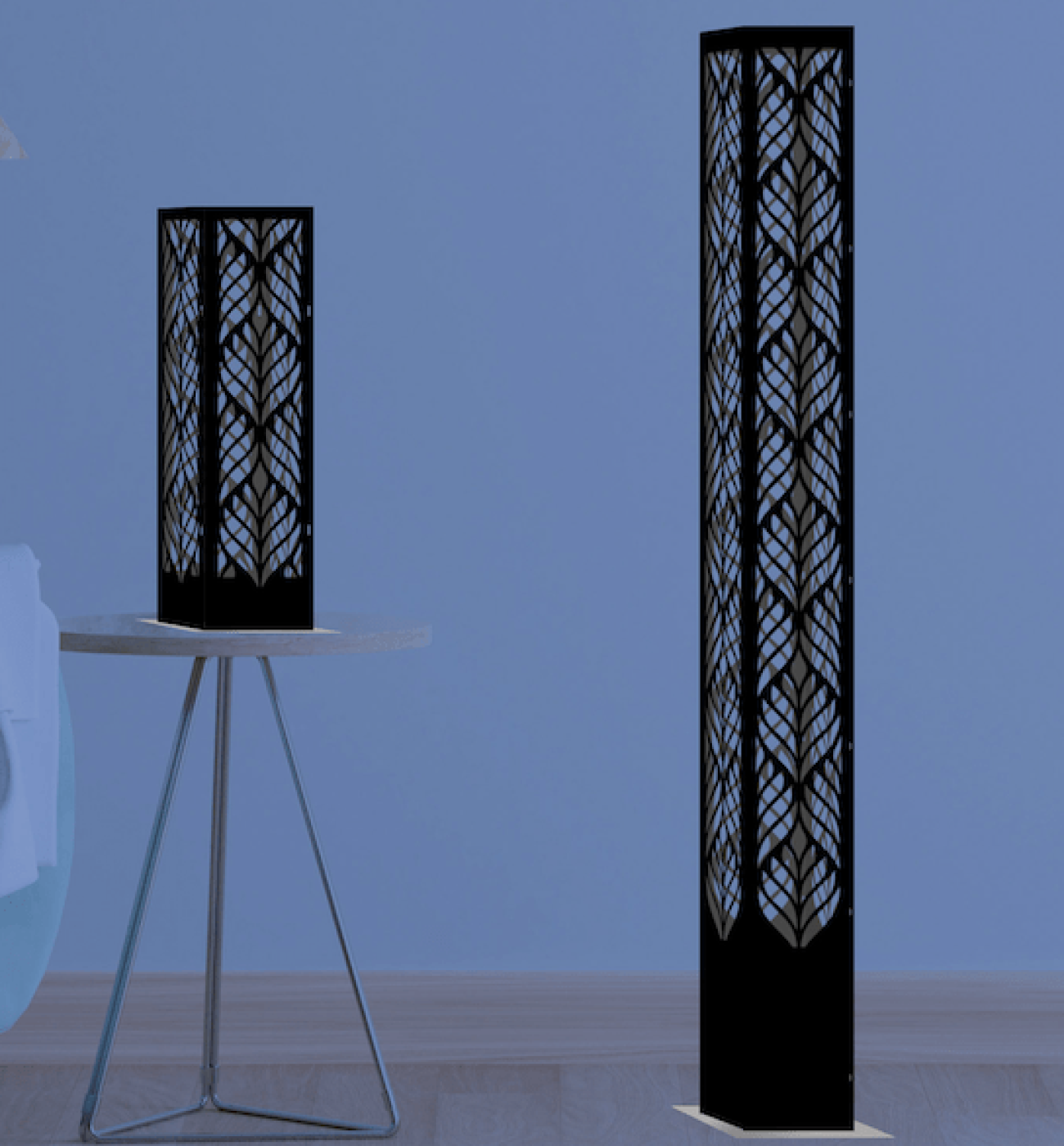 Grindų Šviestuvas "Lapai"