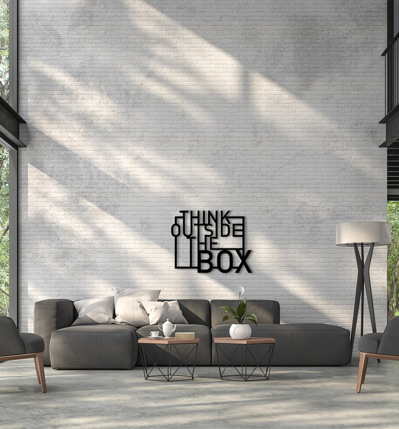 Sieninė dekoracija "THINK OUTSIDE THE BOX"