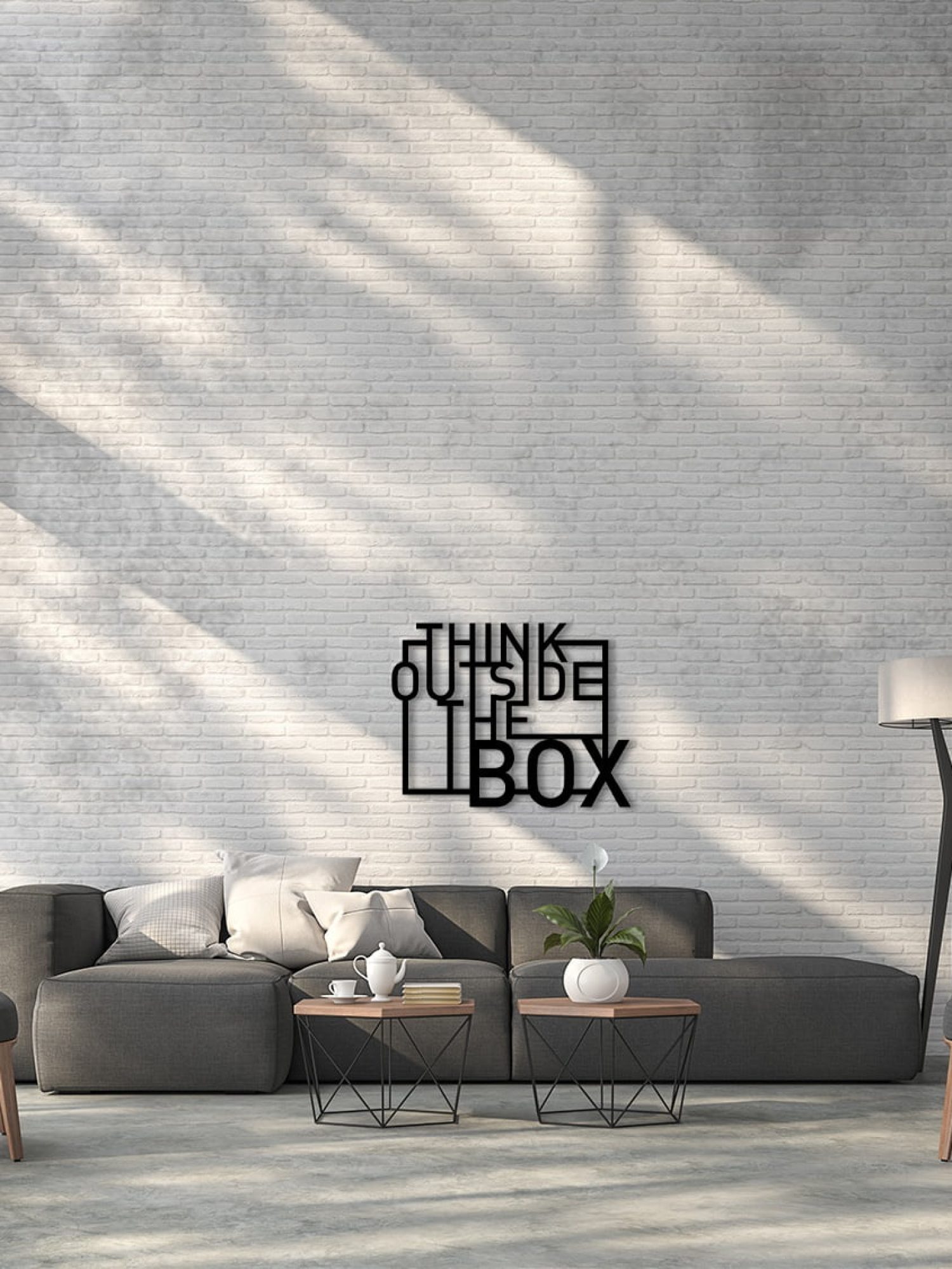 Sieninė dekoracija "THINK OUTSIDE THE BOX"